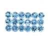 3.04cts 18Pcs Natural Santa Maria Aquamarine Gemstone - 3.6MM - Round Shape - 25617RGT