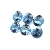1.46cts 6Pcs Natural Santa Maria Aquamarine Gemstone - 4MM - Round Shape - 25620RGT