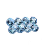 4mm 8Pcs Lot Natural Santa Maria Aquamarine Gemstone - Round Shape - 25621RGT