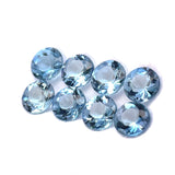 4mm 8Pcs Lot Natural Santa Maria Aquamarine Gemstone - Round Shape - 25621RGT
