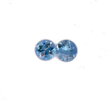 4.5mm 2Pcs Natural Santa Maria Aquamarine Gemstone - Round Shape - 25623RGT