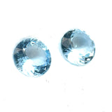 1.48cts 2Pcs Natural Santa Maria Aquamarine Gemstone - 6.2MM - Round Shape - 25626RGT