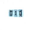 6x4mm 3Pcs Lot Natural Blue Aquamarine Gemstone - Octagon Shape - 25627RGT
