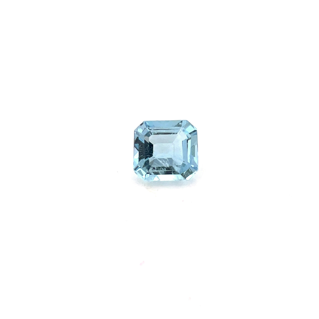 0.77cts Natural Blue Aquamarine Gemstone  - Asscher Shape - 25639RGT