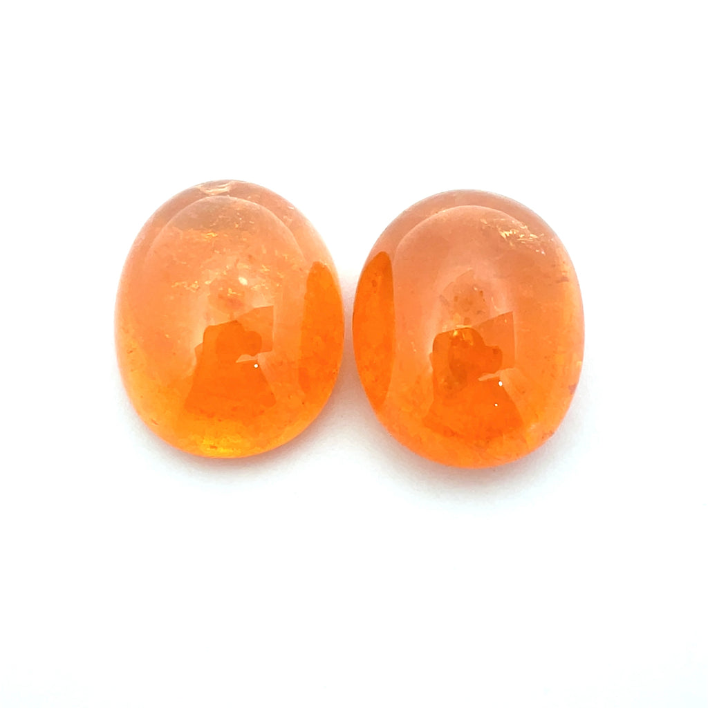 16.08cts Natural Fanta Spessartite Garnet Cabochon Pair - Oval Shape - 25762RGT