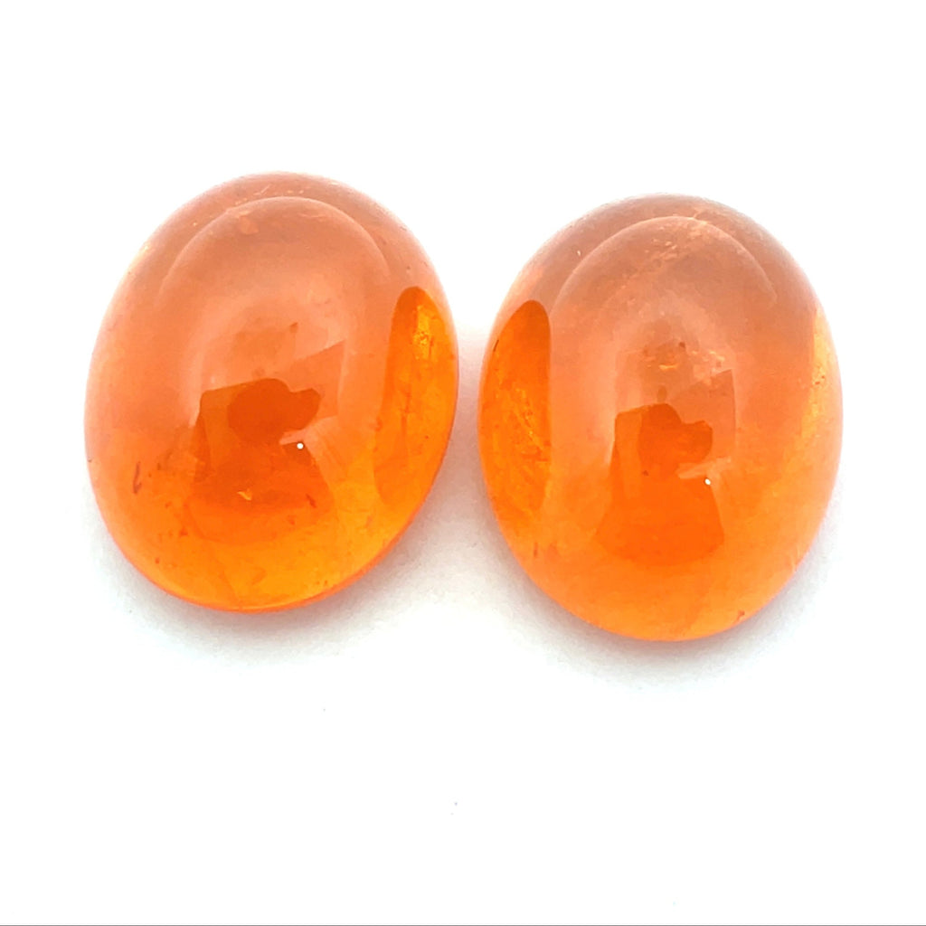 21.82cts Natural Fanta Spessartite Garnet Cabochon Pair - Oval Shape - 25765RGT