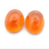 21.82cts Natural Fanta Spessartite Garnet Cabochon Pair - Oval Shape - 25765RGT