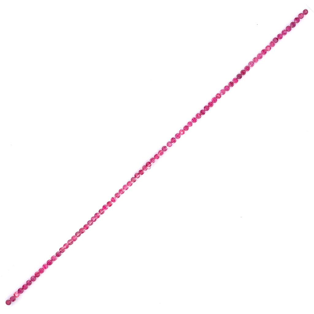 2.4mm Natural Red Ruby Bracelet Layout - Round Shape - 25789SY