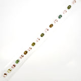 7x5mm Natural Fancy Tourmaline Bracelet Layout - Oval Shape - 25906SY