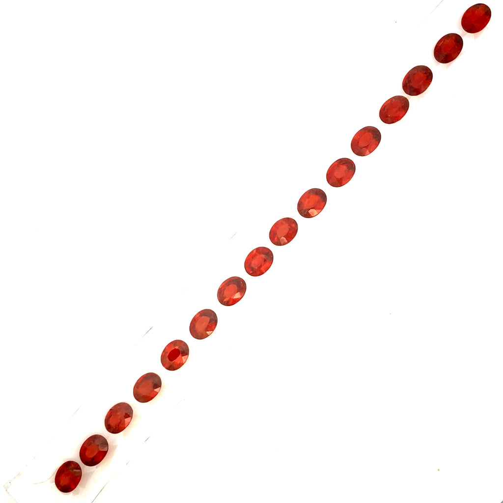 9x7mm Natural Mandarin Spessartite Layout Set - Oval Shape - 25908RGT