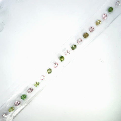6x5mm Natural Fancy Tourmaline Layout Set - Oval Shape - 25909RGT