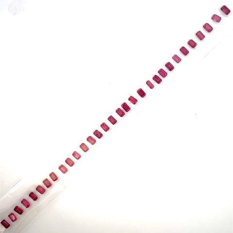 5x3mm Natural Purplish Red Rhodolite Layout Set - Octagon Shape - 25910RGT