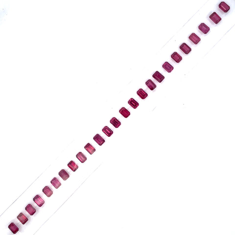 6x4mm Natural Purplish Red Rhodolite Layout Set - Octagon Shape - 25911RGT