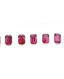 6x4mm Natural Purplish Red Rhodolite Layout Set - Octagon Shape - 25911RGT
