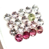 6.09cts 19 Pcs Lot Natural Bi-Color Tourmaline Gemstone - 4.5MM - Round Shape - 25989RGT