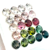 11.43cts 21Pcs Lot Natural Bi-Color Tourmaline Gemstone - 5.5MM - Round Shape - 25991RGT