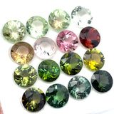 11.60cts 16Pcs Lot Natural Bi-Color Tourmaline Gemstone - 6MM - Round Shape - 25992RGT
