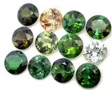 12.50cts 12Pcs Lot Natural Bi-Color Tourmaline Gemstone - 6.5MM - Round Shape - 25993RGT