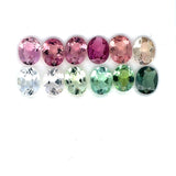 3.73cts 12Pcs Lot Natural Multi-Color Tourmaline Gemstone - 5X4MM - Oval Shape - 25996RGT