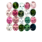 11.36cts 20Pcs Lot Natural Multi-Color Tourmaline Gemstone - 6X5MM - Oval Shape - 25998RGT