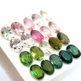 14.28cts 20Pcs Lot Natural Multi-Color Tourmaline Gemstone - 7X5MM - Oval Shape - 25999RGT