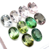 11.29cts 10Pcs Lot Natural Multi-Color Tourmaline Gemstone - 8X6MM - Oval Shape - 26000RGT