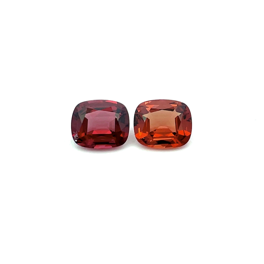 1.06cts Natural Burma Spinel Gemstone Pair - Cushion Shape - 26002RGT