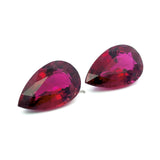 8.55cts Natural Rubellite Tourmaline Gemstone Pair - Pear Shape - 26014RGT