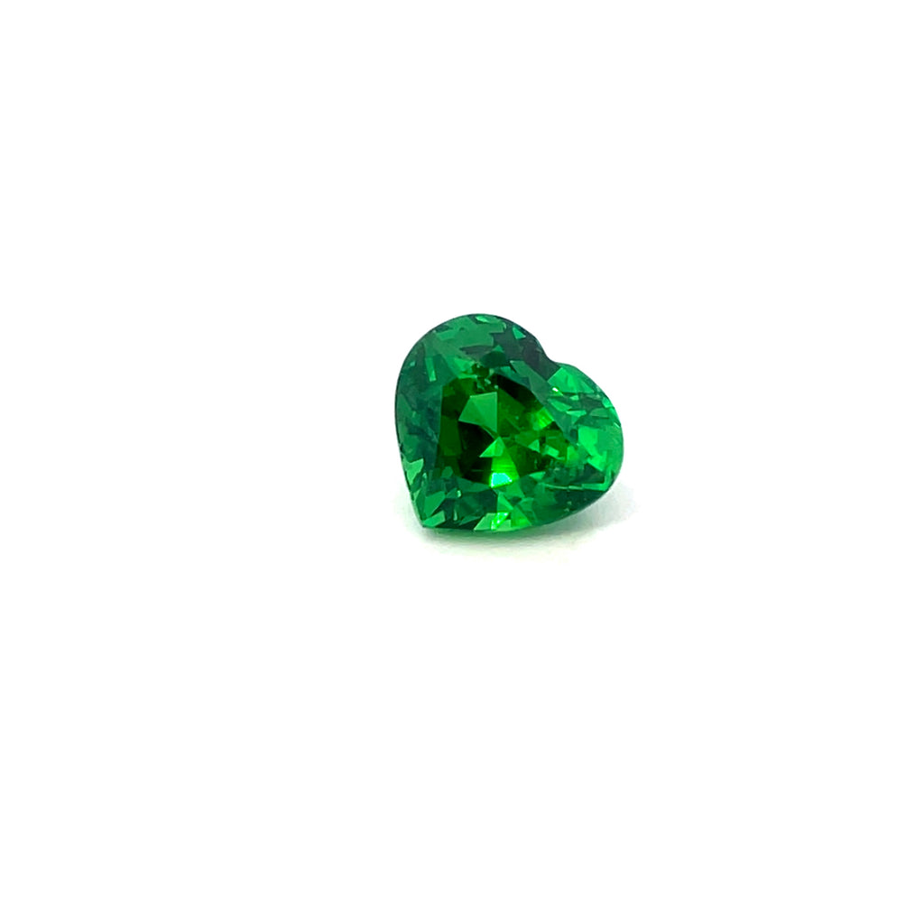 1.58cts Natural Gemstone Green Tsavorite Garnet - Heart Shape - 26068RGT