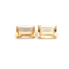 1.86cts Natural Orange Yellow Imperial Topaz Gemstone Pair - Emerald Cut - 26118RGT