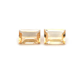1.86cts Natural Orange Yellow Imperial Topaz Gemstone Pair - Emerald Cut - 26118RGT