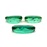 10.55cts Natural Green Tourmaline Gemstone - 3Pcs Set Pair - Cushion Shape - 26134RGT