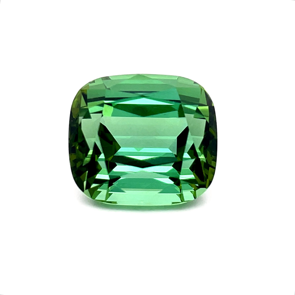 13.00cts Natural Green Tourmaline Gemstone - Cushion Shape - 26183GT
