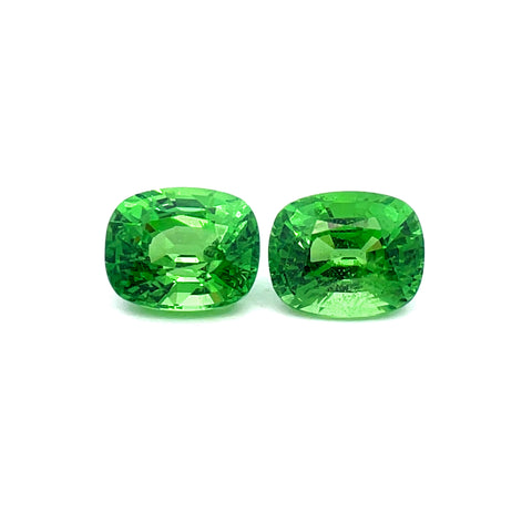 4.46cts Natural Green Tsavorite Garnet Gemstone - Cushion Shape - 26203RGT