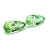 7.07cts Natural Green Tsavorite Garnet Gemstone Pair - Pear Shape - 26204RGT