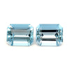 10.45cts Natural Blue Aquamarine Gemstone Pair - Octagon Shape - 26222RGT