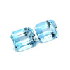 10.45cts Natural Blue Aquamarine Gemstone Pair - Octagon Shape - 26222RGT