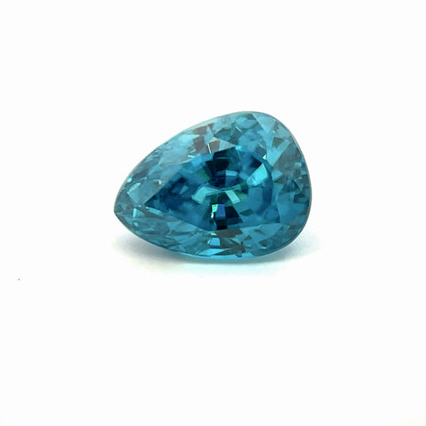 11.35cts Natural Blue Zircon Gemstone - Pear Shape - 26225RGT