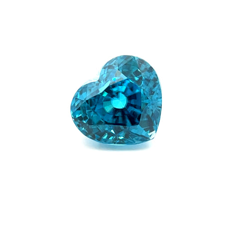10.00cts Natural Blue Zircon Gemstone - Heart Shape - 26227RGT