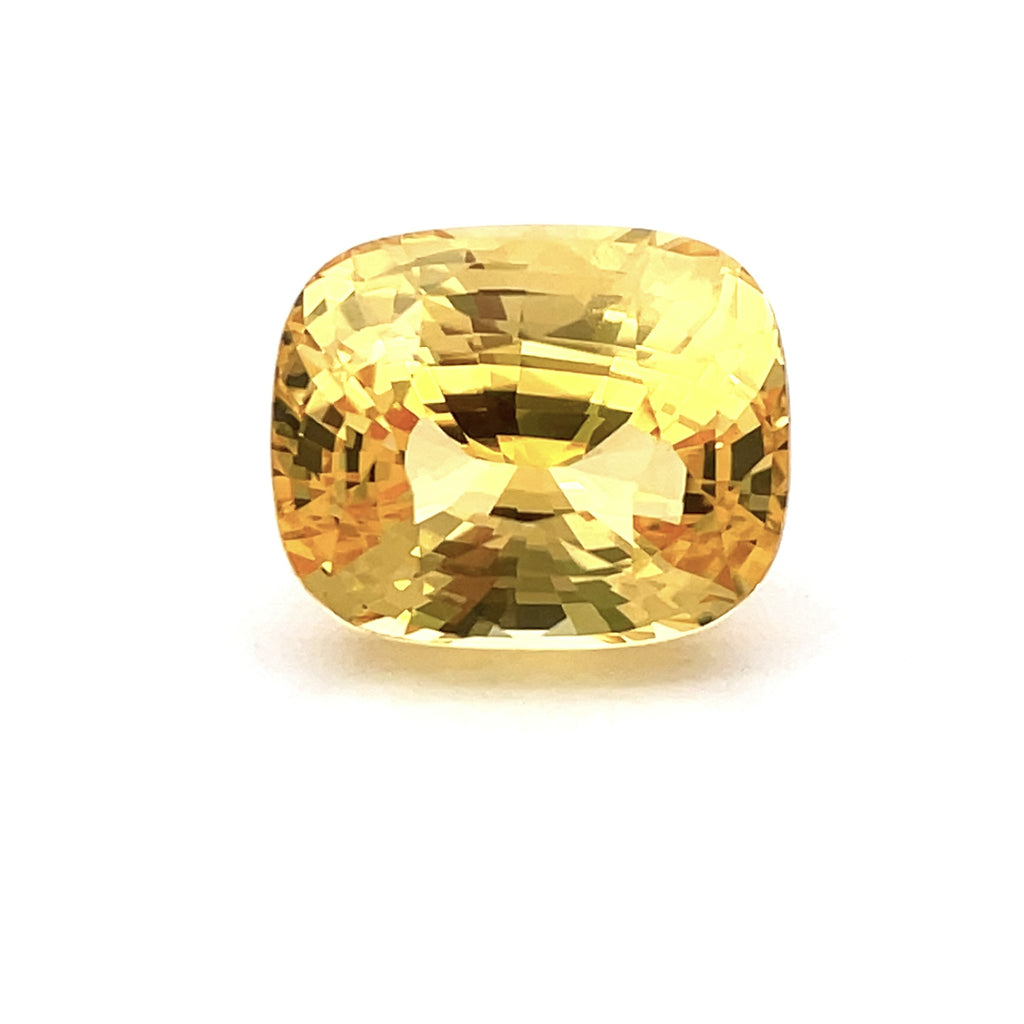 10.28cts Bellerophon Natural Unheated Vivid Yellow Sapphire Gemstone - Cushion Shape - 26235RGT