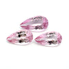 15.04cts Natural Pink Morganite Gemstone - 3Pcs Set Pair - Pear Shape - 26259RGT