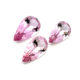 15.04cts Natural Pink Morganite Gemstone - 3Pcs Set Pair - Pear Shape - 26259RGT