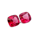 5.10cts Natural Red Spinel Gemstone Pair - Cushion Shape - 26266RGT