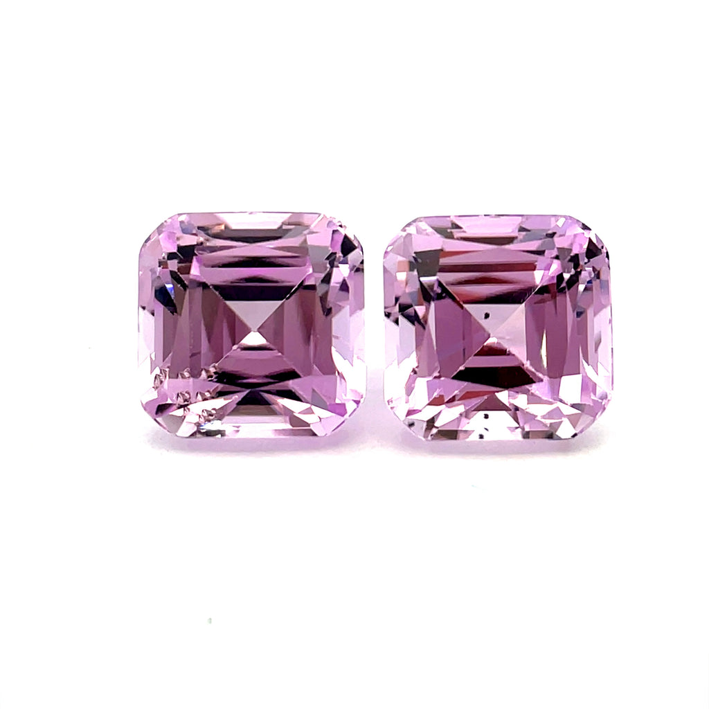 15.49cts Natural Pink Kunzite Gemstone Pair - Square Octagon Shape - 26289RGT