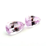 25.19cts Natural Pink Kunzite Gemstone Pair - Pear Shape - 26293RGT