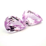 38.60cts Natural Pink Kunzite Gemstone Pair - Pear Shape - 26295RGT