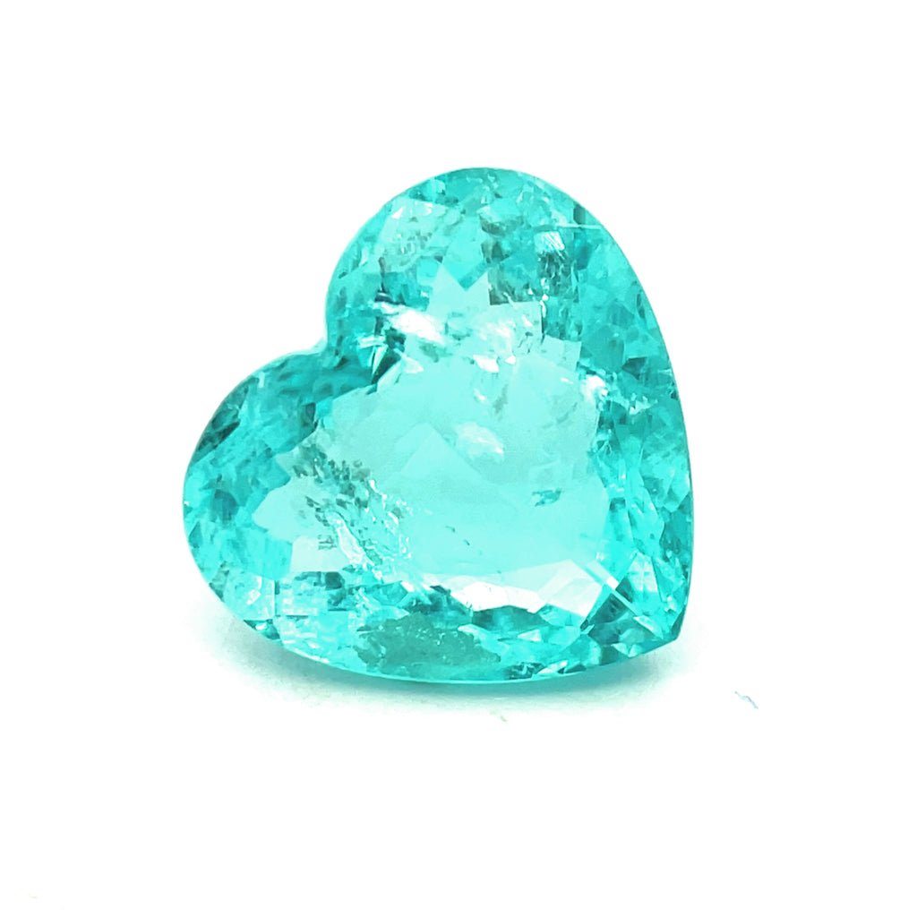 9.03cts GIA Natural Greenish Blue Paraiba Tourmaline Gemstone - Heart Shape - 26302RGT
