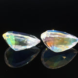 9.21cts Natural Rainbow Moonstone Gemstone Pair - Pear Shape - 26348RGT