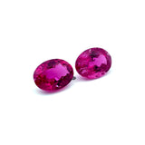 7.92cts Natural Rubellite Tourmaline Gemstone Pair - Oval Shape - 26540RGT