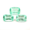 17.39cts Bellerophon Natural Bluish Green Emerald from Nigeria Pair - 3Pcs Set Pair - Cushion Shape - 26552RGT 